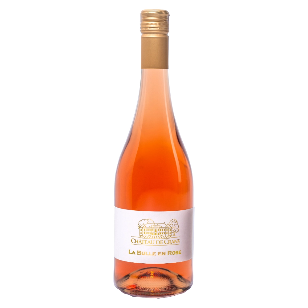 Bulle en Rose du Château de Crans, mousseux rosé suisse bio aux bulles fines en bouteille 75 cl